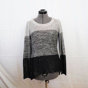 Belldini Sequin Long Sleeve Shirt, size-M